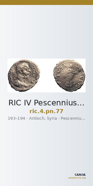 RIC IV Pescennius Niger 77 — CANOA