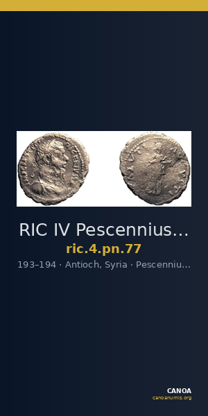 RIC IV Pescennius Niger 77 — CANOA