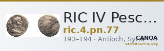 RIC IV Pescennius Niger 77 — CANOA
