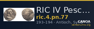 RIC IV Pescennius Niger 77 — CANOA