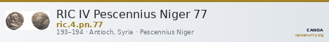 RIC IV Pescennius Niger 77 — CANOA