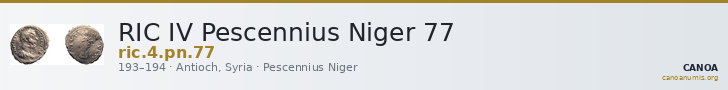 RIC IV Pescennius Niger 77 — CANOA