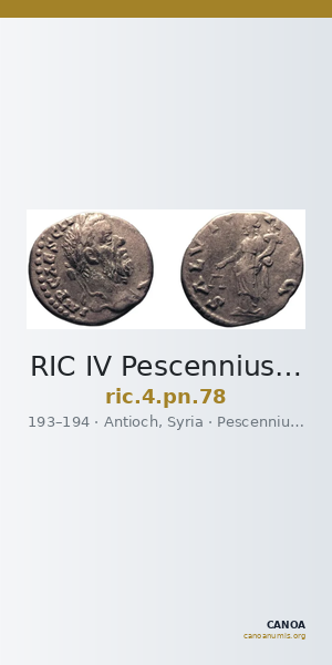 RIC IV Pescennius Niger 78 — CANOA