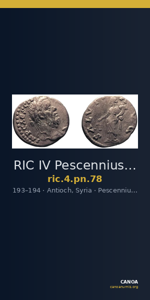 RIC IV Pescennius Niger 78 — CANOA