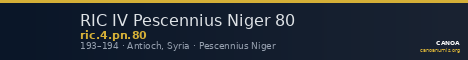 RIC IV Pescennius Niger 80 — CANOA