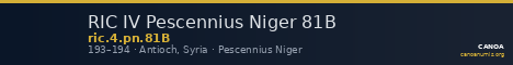 RIC IV Pescennius Niger 81B — CANOA