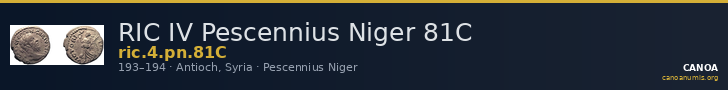 RIC IV Pescennius Niger 81C — CANOA