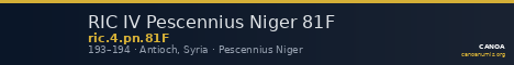 RIC IV Pescennius Niger 81F — CANOA