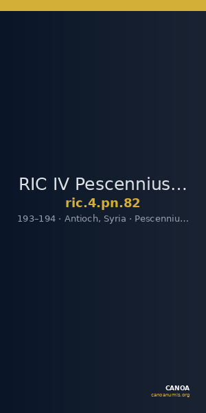 RIC IV Pescennius Niger 82 — CANOA