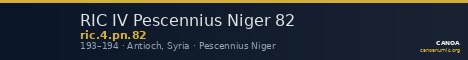RIC IV Pescennius Niger 82 — CANOA