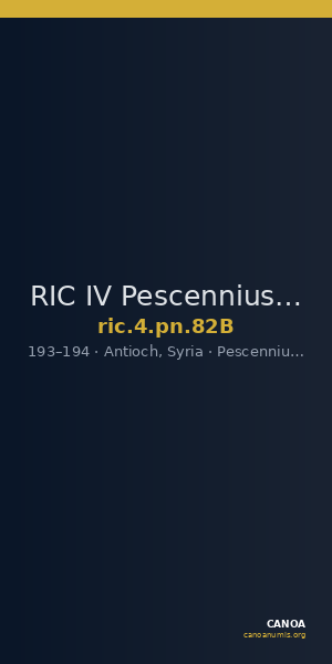 RIC IV Pescennius Niger 82B — CANOA
