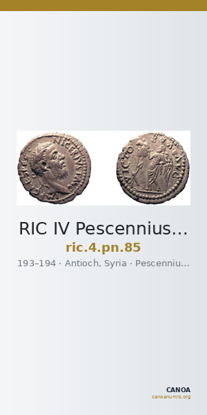 RIC IV Pescennius Niger 85 — CANOA