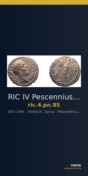RIC IV Pescennius Niger 85 — CANOA