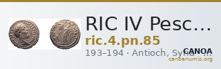 RIC IV Pescennius Niger 85 — CANOA