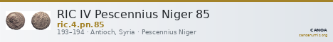 RIC IV Pescennius Niger 85 — CANOA