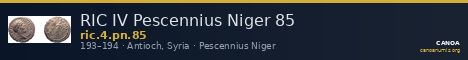 RIC IV Pescennius Niger 85 — CANOA