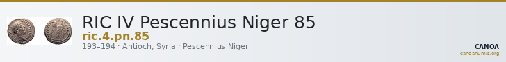 RIC IV Pescennius Niger 85 — CANOA