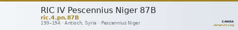 RIC IV Pescennius Niger 87B — CANOA