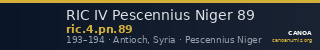 RIC IV Pescennius Niger 89 — CANOA