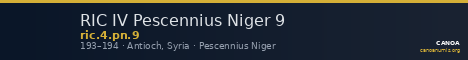 RIC IV Pescennius Niger 9 — CANOA