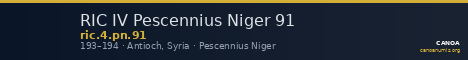 RIC IV Pescennius Niger 91 — CANOA