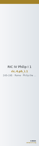 RIC IV Philip I 1 — CANOA