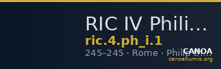 RIC IV Philip I 1 — CANOA