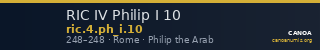 RIC IV Philip I 10 — CANOA