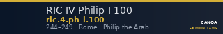 RIC IV Philip I 100 — CANOA