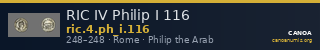 RIC IV Philip I 116 — CANOA