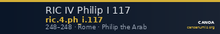 RIC IV Philip I 117 — CANOA