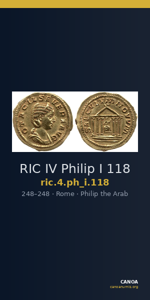 RIC IV Philip I 118 — CANOA
