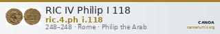 RIC IV Philip I 118 — CANOA