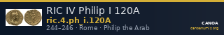 RIC IV Philip I 120A — CANOA