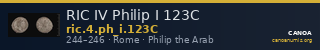 RIC IV Philip I 123C — CANOA
