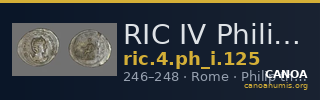 RIC IV Philip I 125 — CANOA