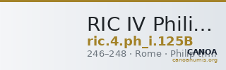 RIC IV Philip I 125B — CANOA