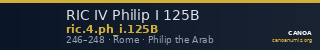 RIC IV Philip I 125B — CANOA