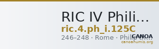 RIC IV Philip I 125C — CANOA