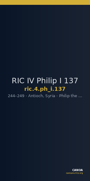 RIC IV Philip I 137 — CANOA