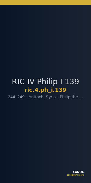RIC IV Philip I 139 — CANOA
