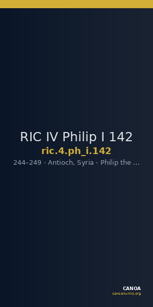 RIC IV Philip I 142 — CANOA
