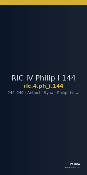 RIC IV Philip I 144 — CANOA