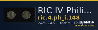 RIC IV Philip I 148 — CANOA