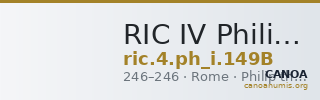 RIC IV Philip I 149B — CANOA
