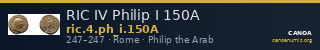RIC IV Philip I 150A — CANOA