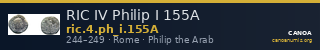 RIC IV Philip I 155A — CANOA
