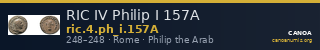 RIC IV Philip I 157A — CANOA