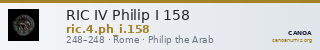 RIC IV Philip I 158 — CANOA