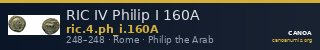 RIC IV Philip I 160A — CANOA